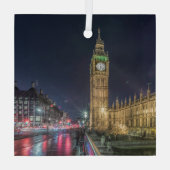 モニュメント |ビッグベンの夜 ガラスオーナメント (裏面)