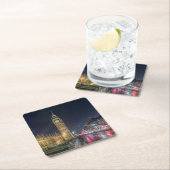 モニュメント |ビッグベンの夜 スクエアペーパーコースター (インサイチュ)