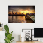 モニュメント |ビッグ・ベン・アンド・ハウス ポスター (ホームオフィス)