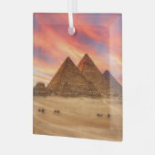 モニュメント |ピラミッド素晴らし ガラスオーナメント (正面左)
