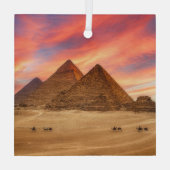 モニュメント |ピラミッド素晴らし ガラスオーナメント (裏面)