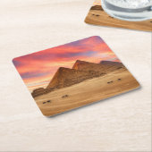 モニュメント |ピラミッド素晴らし スクエアペーパーコースター (アングル)