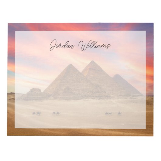 モニュメント |ピラミッド素晴らし ノートパッド (正面)