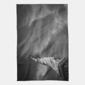 モニュメント |自由マンハッタン像NYC キッチンタオル (縦)