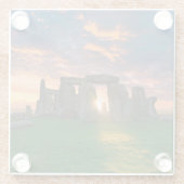モニュメント | Stonhenge，イギリス ガラスコースター (裏面)