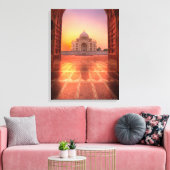 モニュメント | Taj Mahal, India at Sunset キャンバスプリント (インサイチュ (リビング))