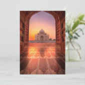 モニュメント | Taj Mahal, India at Sunset サンキューカード (スタンド正面)