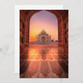 モニュメント | Taj Mahal, India at Sunset サンキューカード (正面/裏面)