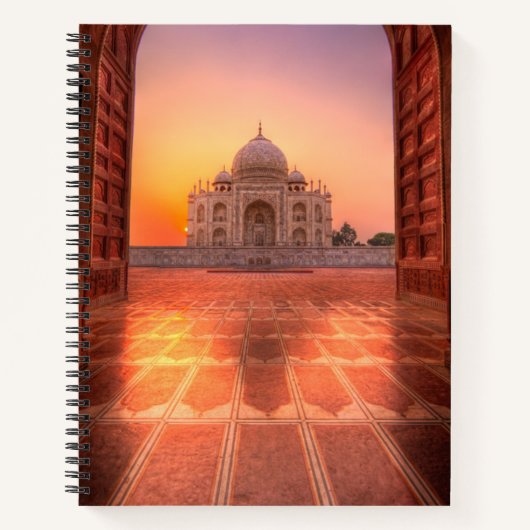 モニュメント | Taj Mahal, India at Sunset ノートブック (正面)