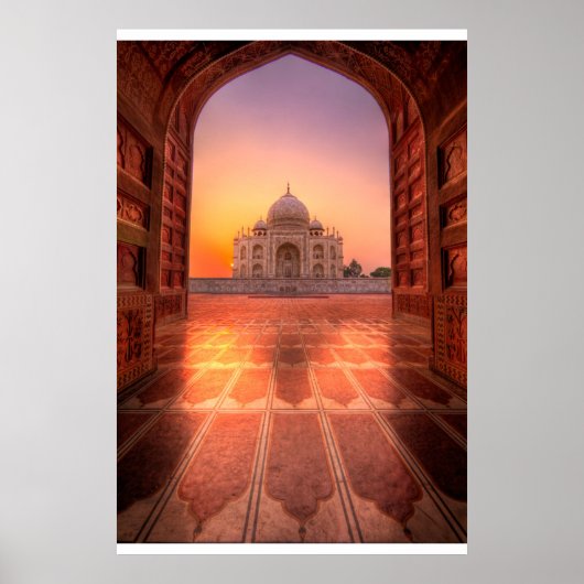 モニュメント | Taj Mahal, India at Sunset ポスター (正面)