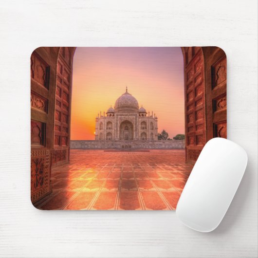 モニュメント | Taj Mahal, India at Sunset マウスパッド (マウス)