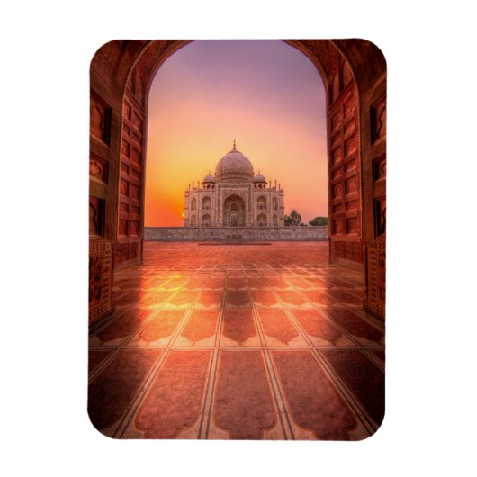 モニュメント | Taj Mahal, India at Sunset マグネット (縦)