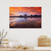モニュメント | Taj Mahal Sunset ポスター (キッチン)