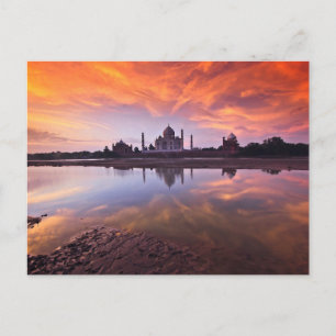 モニュメント Taj Mahal Sunset ポストカード