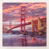 モニュメント | The Golden Gate San Francisco, CA ガラスコースター (正面)