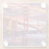 モニュメント | The Golden Gate San Francisco, CA ガラスコースター (裏面)
