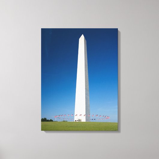 モニュメント | Washington Monument with Flags キャンバスプリント (正面)