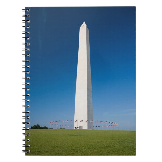 モニュメント | Washington Monument with Flags ノートブック (正面)