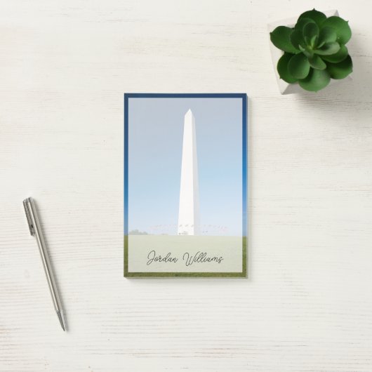 モニュメント | Washington Monument with Flags ポストイット (オフィス)