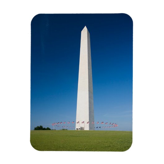 モニュメント | Washington Monument with Flags マグネット (縦)