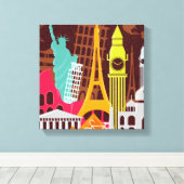 モニュ国際的メント キャンバスプリント (インサイチュ (ウッドフロア))