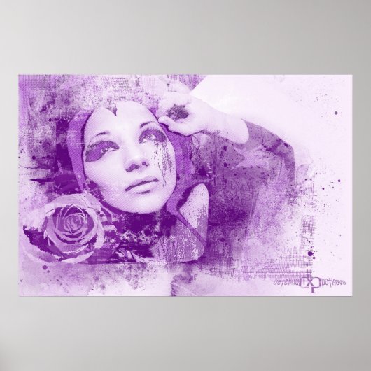 モニークとバラ-グランジアート ポスター (正面)