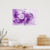 モニークとバラ-グランジアート ポスター (キッチン)