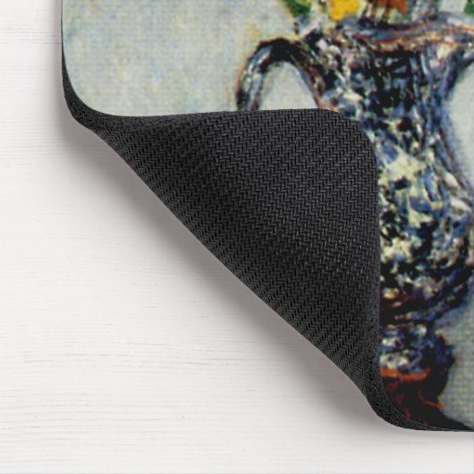 モネによる青い花瓶のナスタティウム マウスパッド (コーナー)