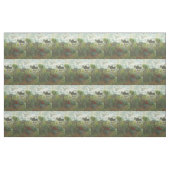 モネのアルジャントゥイユの庭の絵 ファブリック (ファットクウォーター)