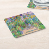 モネのアーティストガーデン スクエアペーパーコースター (アングル)