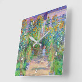 モネのアーティストガーデン スクエア壁時計 (傾斜)