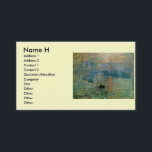 モネのインプレッション日の出（ソレイユレバント） - 1872 名刺<br><div class="desc">公共のクラシックに伝わり、素晴らしい贈り物やその他の製品を作るアート作品。「インプレッション、サンライズ」は印象派の代名詞の作品だ。この運動の名称は芸術的、批評家が彼らが認めなかった傾向を具現化したものとして嫌がらせを述べたことから付けられた。クロード・モネ(1840-1826)は印象派の運動の祖フランスのの一人である。彼はユリや水の絵画で最も有名かもしれない。当社の製品はすべて、解像度、色および詳細を提供するために慎重に編集された最高の大きな画像で作られている。</div>