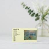 モネのインプレッション日の出(ソレイユレバント) - 1872 名刺 (スタンド正面)