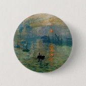 モネのインプレッション日の出(ソレイユレバント) - 1872 缶バッジ (正面)