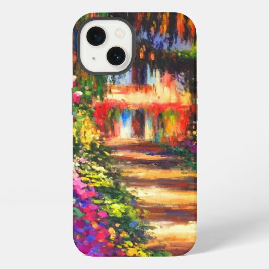 モネのジヴェルニーの庭園 iPhoneケース (裏面)
