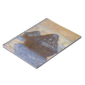 モネの冬の麦わら堆 Spiral Notebook ノートブック (左側)