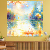 モネの垣間見る キャンバスプリント (インサイチュ (リビング))