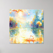 モネの垣間見る キャンバスプリント (正面)