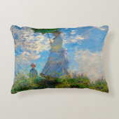 モネの女性と傘 印象派 アクセントクッション (正面)