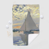 モネの帆船 フランス印象派 クラシックアート ゴルフタオル (インサイチュ)