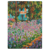モネの庭のアイリス 花 クリップボード (裏面)