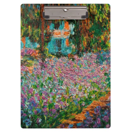 モネの庭のアイリス 花 クリップボード (正面)