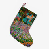 モネの庭のアイリス 花 スモールクリスマスストッキング (正面 (吊り時))