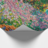 モネの庭のアイリス 花 ラッピングペーパー (角)