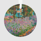 モネの庭園のアイリス、ギヴェニー、フランスの花 オーナメント (裏面)