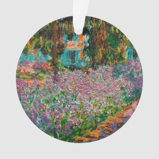 モネの庭園のアイリス、ギヴェニー、フランスの花 オーナメント (正面)