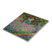 モネの庭園のアイリス、ギヴェニー、フランスの花 タイル (側面)