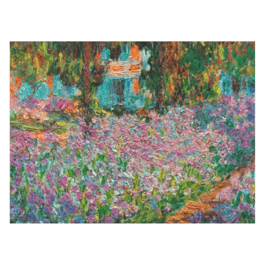 モネの庭園のアイリス、ギヴェニー、フランスの花 テーブルクロス (正面(横))
