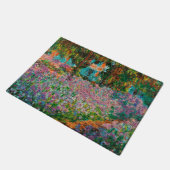 モネの庭園のアイリス、ギヴェニー、フランスの花 ドアマット (アングル)