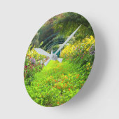 モネの庭、モネのグランデ・アレーかわいらし。 ラウンド壁時計 (傾斜)